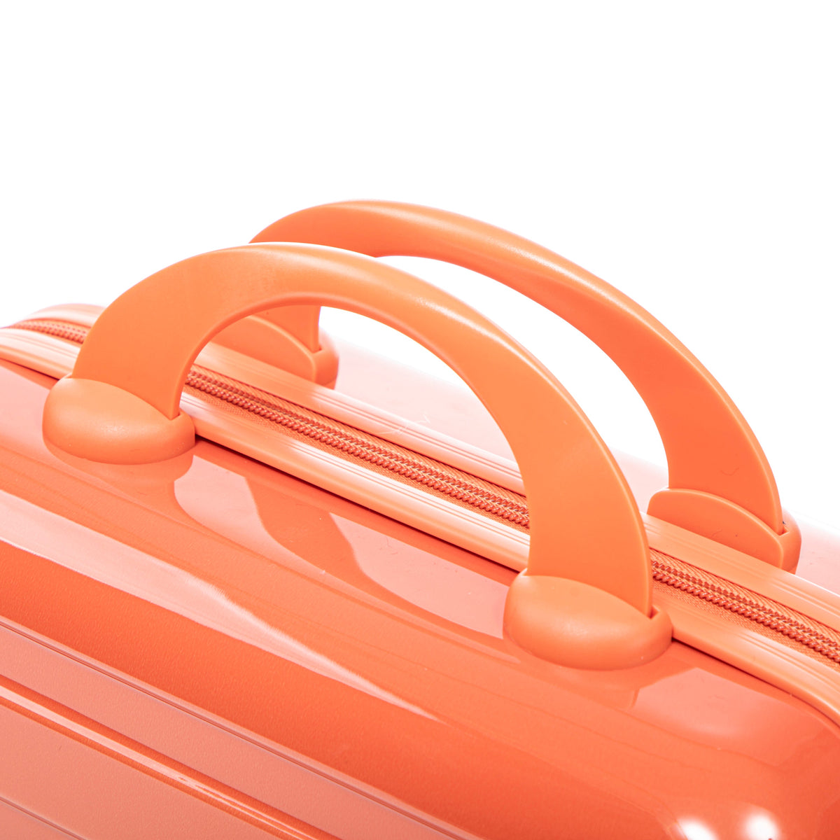 HouseOfZazla 2-piece PC spinner wheel luggage set in gradient blue and red with locks