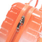 HouseOfZazla 2-piece PC spinner wheel luggage set in gradient blue and red with built-in locks