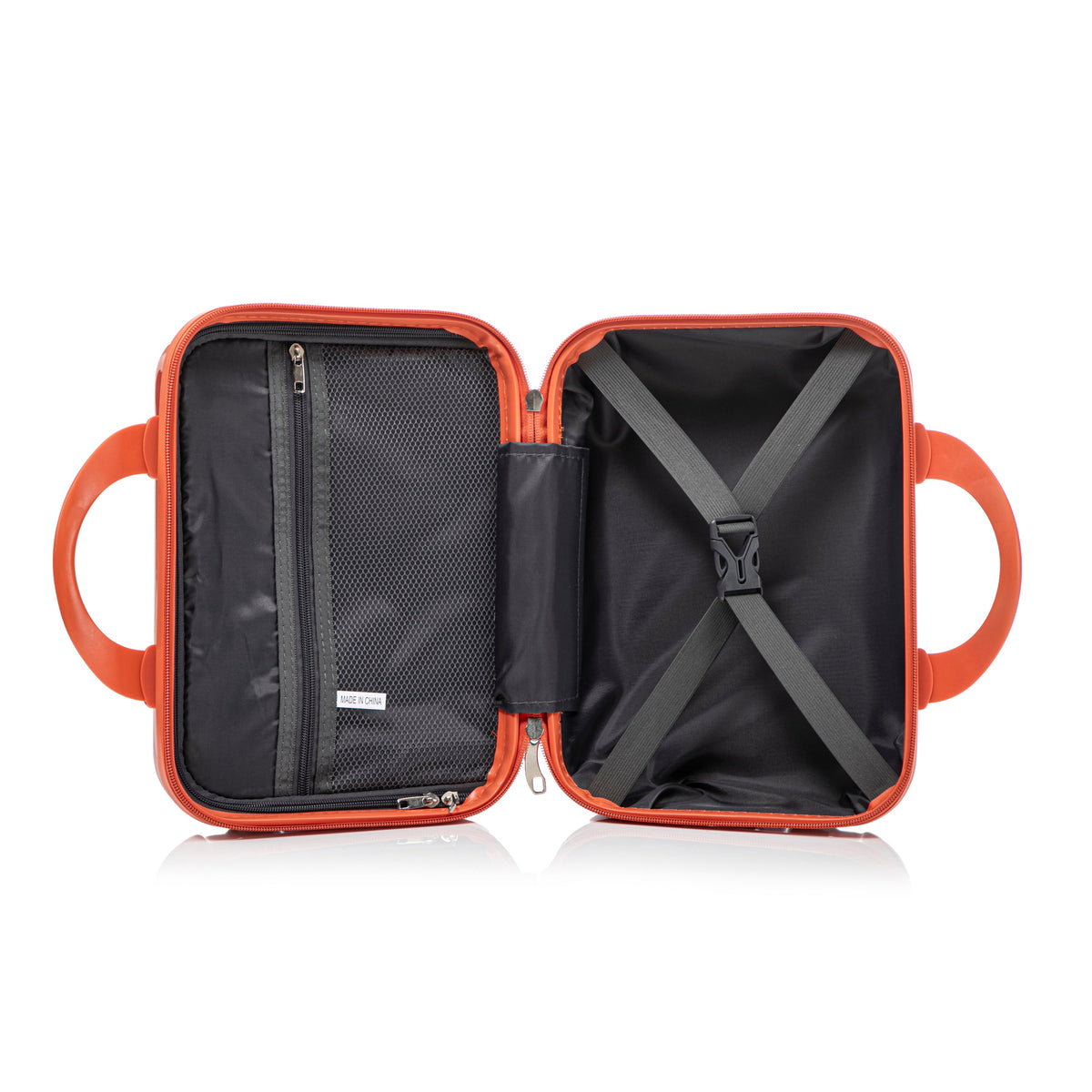 HouseOfZazla 2-piece PC spinner wheel luggage set with lock in gradient blue and red