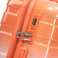 HouseOfZazla 2-piece PC spinner wheel luggage set in gradient blue and red with built-in locks
