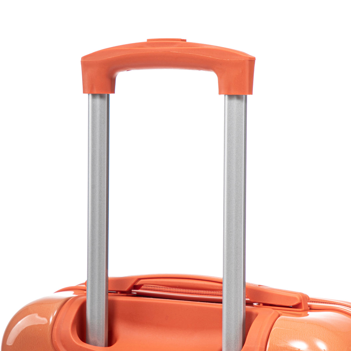 HouseOfZazla 2-piece PC spinner wheel luggage set in gradient blue and red with built-in locks