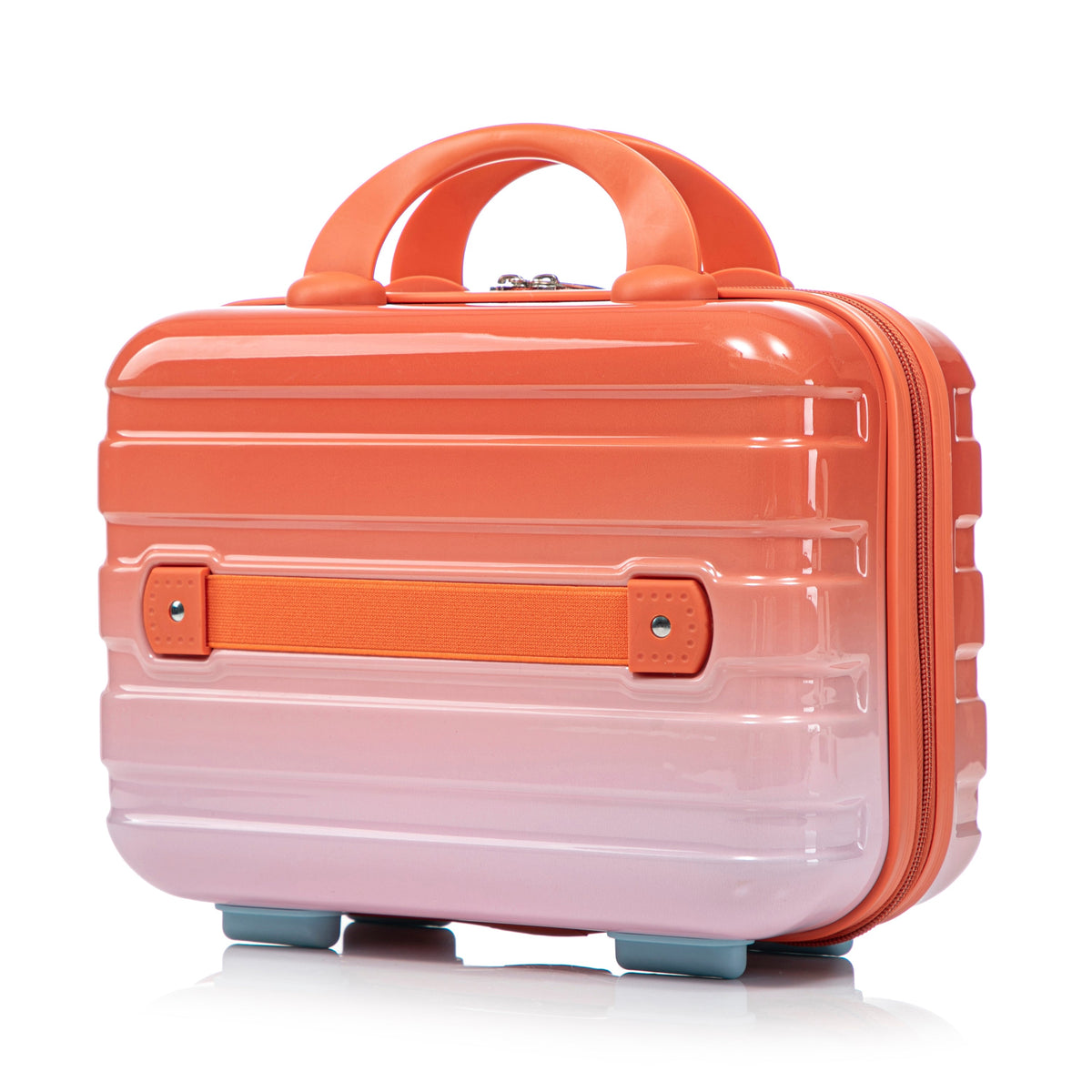 HouseOfZazla 2-piece PC spinner wheel luggage set with lock in gradient blue and red