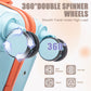 HouseOfZazla 2-piece PC spinner wheel luggage set with lock in gradient blue and red