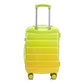 HouseOfZazla green and yellow 2-piece polycarbonate spinner wheel luggage set with lock
