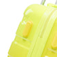 HouseOfZazla 2-piece polycarbonate spinner wheel luggage set with lock in green and yellow
