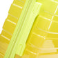 HouseOfZazla green and yellow 2-piece polycarbonate spinner wheel luggage set with lock