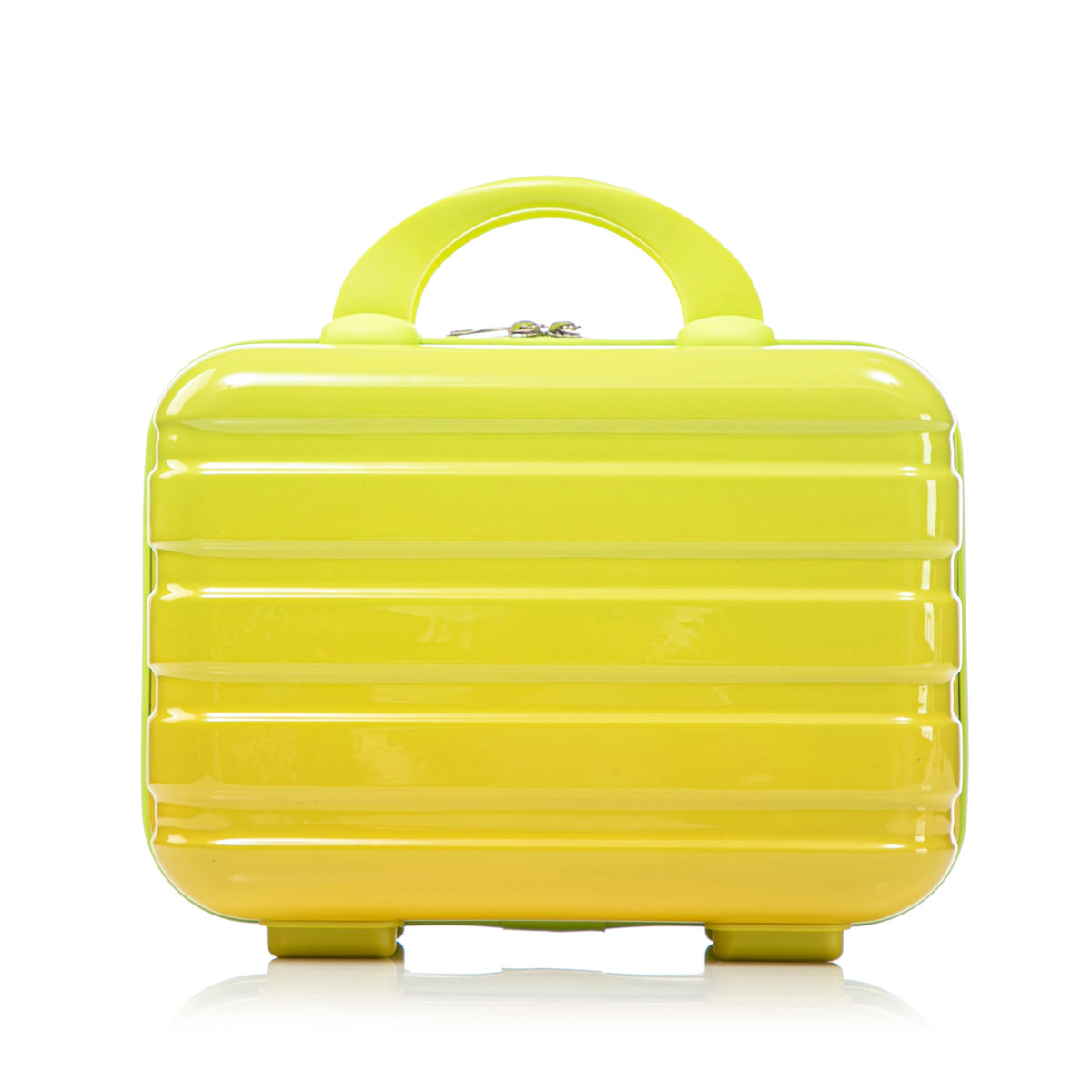 HouseOfZazla green and yellow 2-piece polycarbonate spinner wheel luggage set with lock