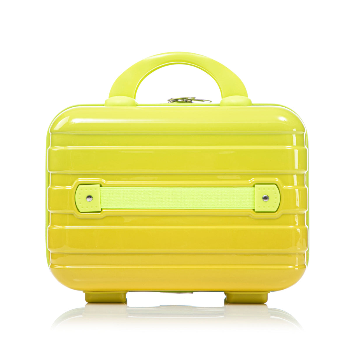 HouseOfZazla green and yellow 2-piece polycarbonate spinner wheel luggage set with lock