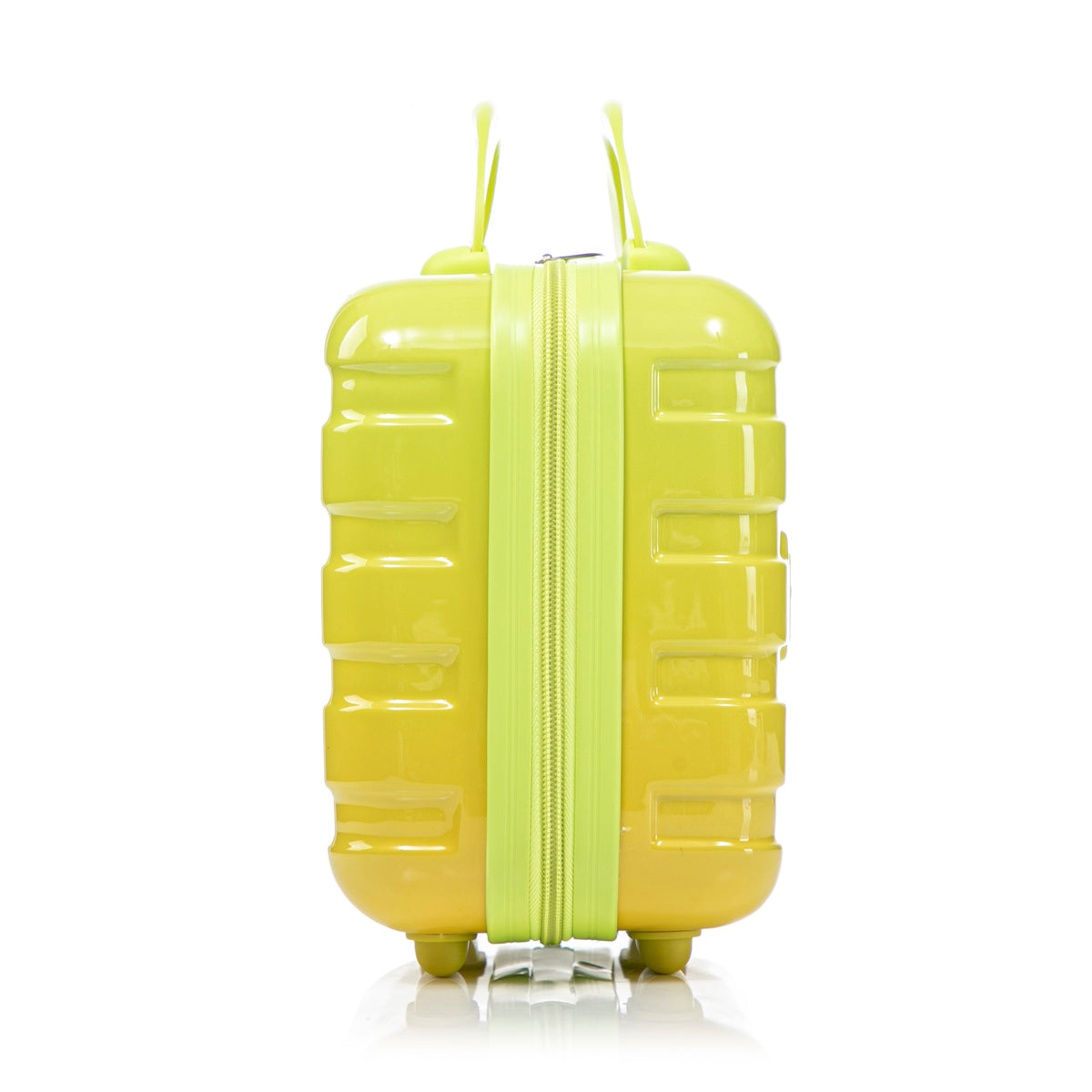 HouseOfZazla green and yellow 2-piece polycarbonate spinner wheel luggage set with lock