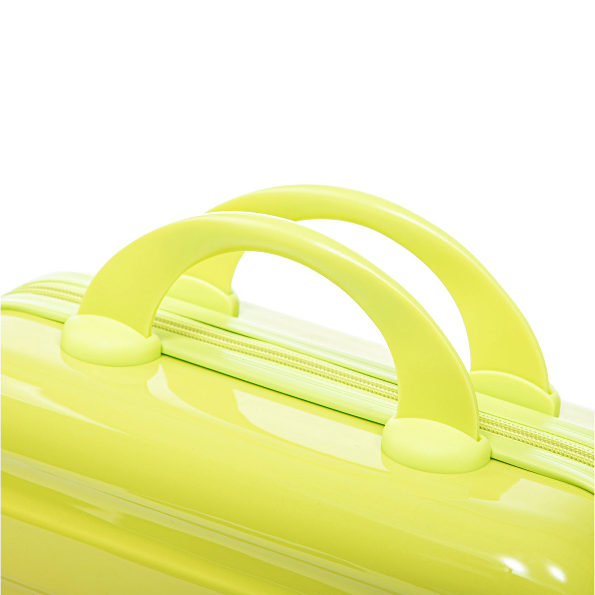 HouseOfZazla 2-piece green and yellow polycarbonate spinner wheel luggage set with lock