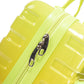 HouseOfZazla 2-piece polycarbonate spinner wheel luggage set with lock in green and yellow
