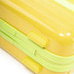HouseOfZazla 2-piece polycarbonate spinner wheel luggage set with lock in green and yellow