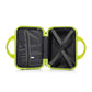 HouseOfZazla 2-piece polycarbonate spinner wheel luggage set with lock in green and yellow