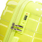 HouseOfZazla 2-piece polycarbonate spinner wheel luggage set with lock in green and yellow
