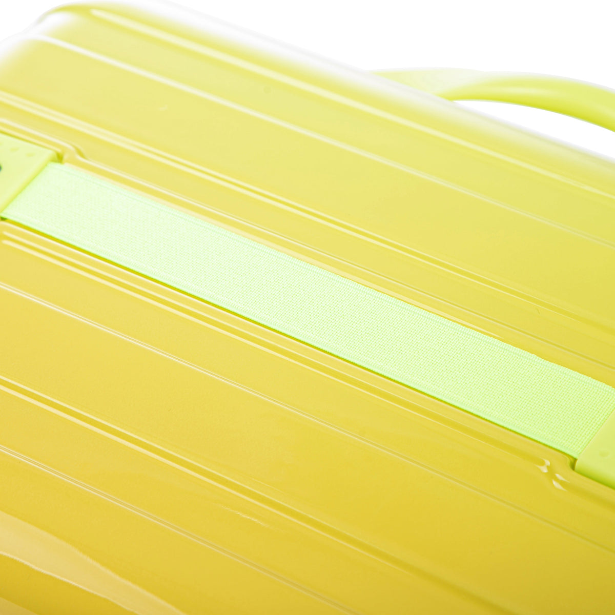 HouseOfZazla 2-piece polycarbonate spinner wheel luggage set with lock in green and yellow