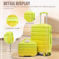 HouseOfZazla 2-piece polycarbonate spinner wheel luggage set with lock in green and yellow