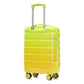 HouseOfZazla green and yellow 2-piece polycarbonate spinner wheel luggage set with lock