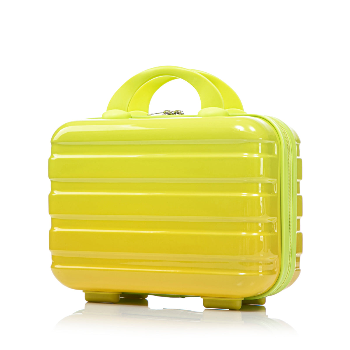 HouseOfZazla 2-piece green and yellow polycarbonate spinner wheel luggage set with lock