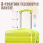 HouseOfZazla green and yellow 2-piece polycarbonate spinner wheel luggage set with lock