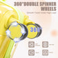 HouseOfZazla green and yellow 2-piece polycarbonate spinner luggage set with lock