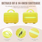 HouseOfZazla 2-piece polycarbonate spinner wheel luggage set with lock in green and yellow