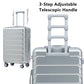 HouseOfZazla 3-piece silver ABS spinner wheel luggage set with combination locks