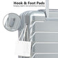 HouseOfZazla 3-piece silver ABS spinner wheel luggage set with combination lock