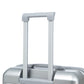 HouseOfZazla 3-piece silver ABS spinner wheel luggage set with combination lock