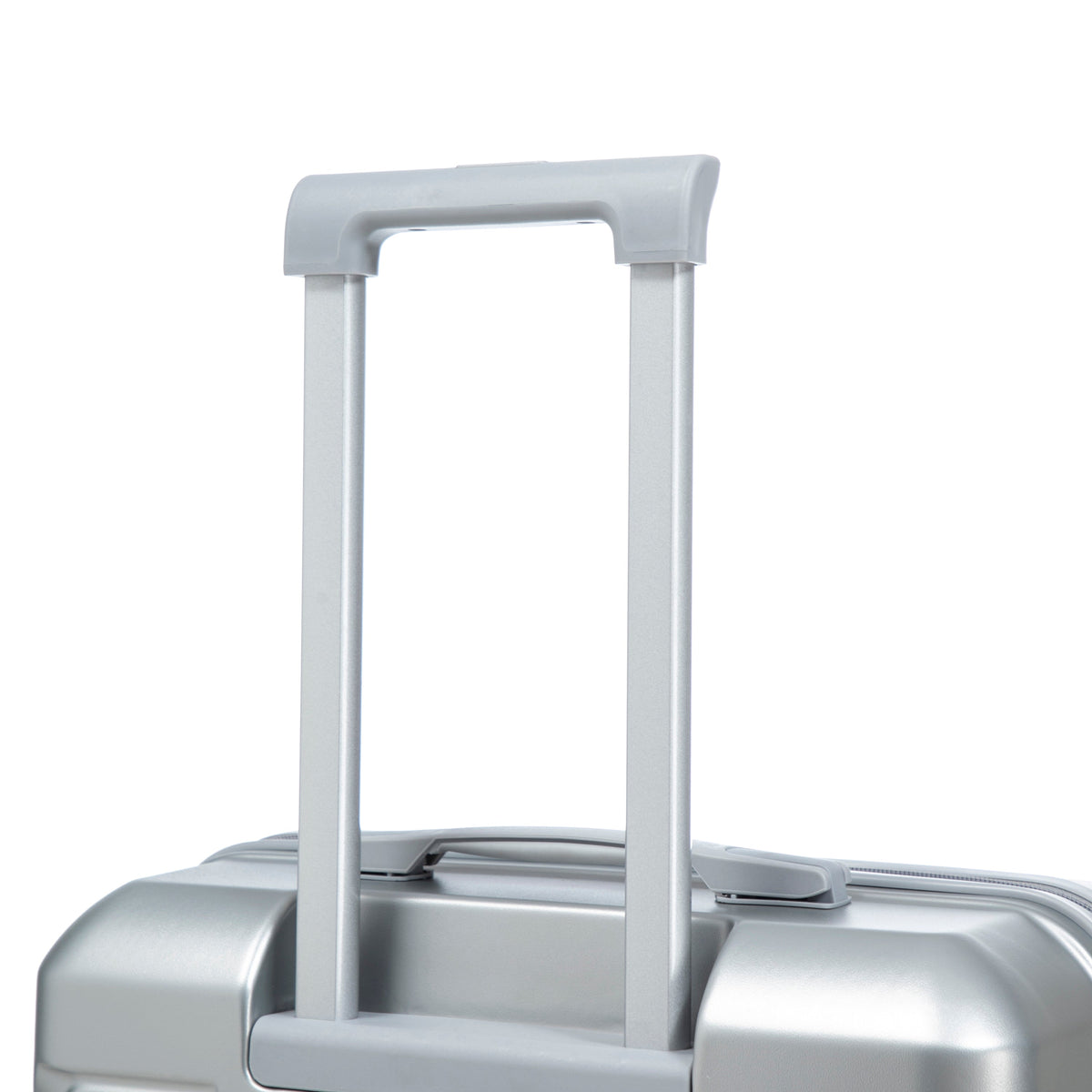 HouseOfZazla 3-piece silver ABS spinner wheel luggage set with combination lock