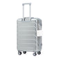 HouseOfZazla 3-piece silver ABS spinner wheel luggage set with combination lock