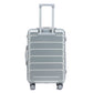 HouseOfZazla 3-piece silver ABS spinner wheel luggage set with combination lock