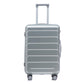 HouseOfZazla 3-piece silver ABS spinner wheel luggage set with combination lock