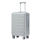 HouseOfZazla 3-piece silver ABS spinner wheel luggage set with combination locks