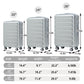 HouseOfZazla 3-piece silver ABS spinner luggage set with combination lock