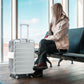 HouseOfZazla 3-piece silver ABS spinner luggage set with combination locks
