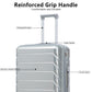 HouseOfZazla 3-piece silver ABS spinner wheel luggage set with combination locks