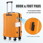 3-piece black and orange ABS spinner wheel luggage set with TSA lock by HouseOfZazla