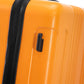 HouseOfZazla 3-piece ABS spinner wheel luggage set in black and orange with TSA locks