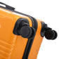 HouseOfZazla 3-piece ABS spinner luggage set in black and orange with TSA lock and wheels