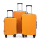 3-piece HouseOfZazla ABS spinner luggage set in black and orange with TSA locks