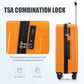 Black and orange 3-piece ABS spinner wheel luggage set with TSA lock by HouseOfZazla