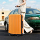 HouseOfZazla 3-piece ABS spinner luggage set in black and orange with TSA locks