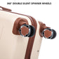 HouseOfZazla 3-piece ABS spinner wheel luggage set in black, showing matching suitcases with telescopic handles