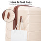 HouseOfZazla 3-piece ABS spinner wheel luggage set in matching sizes for travel