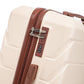 HouseOfZazla 3-piece ABS spinner wheel luggage set in assorted sizes, shown together