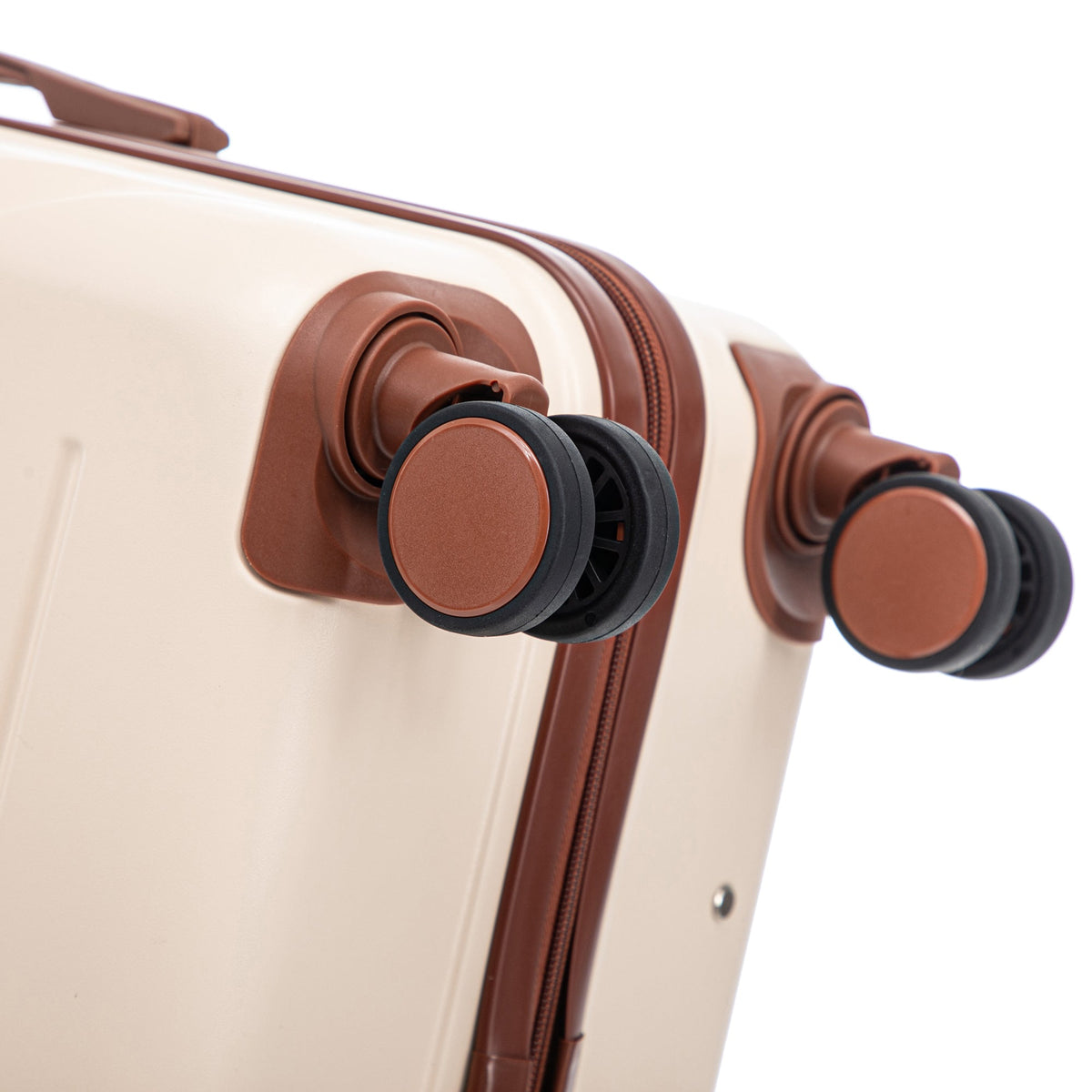 HouseOfZazla 3-piece ABS spinner wheel luggage set in matching sizes for travel