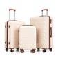 HouseOfZazla 3-piece ABS spinner wheel luggage set in assorted sizes