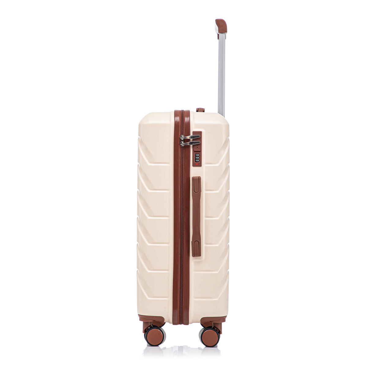 HouseOfZazla 3-piece ABS spinner wheel luggage set in assorted sizes and coordinated design