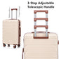 HouseOfZazla 3-piece ABS spinner wheel luggage set in assorted sizes