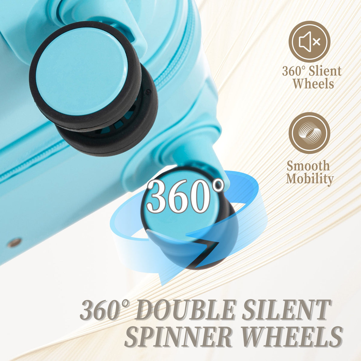 HIFINE Tourist 3-piece blue ABS spinner wheel luggage set by HouseOfZazla